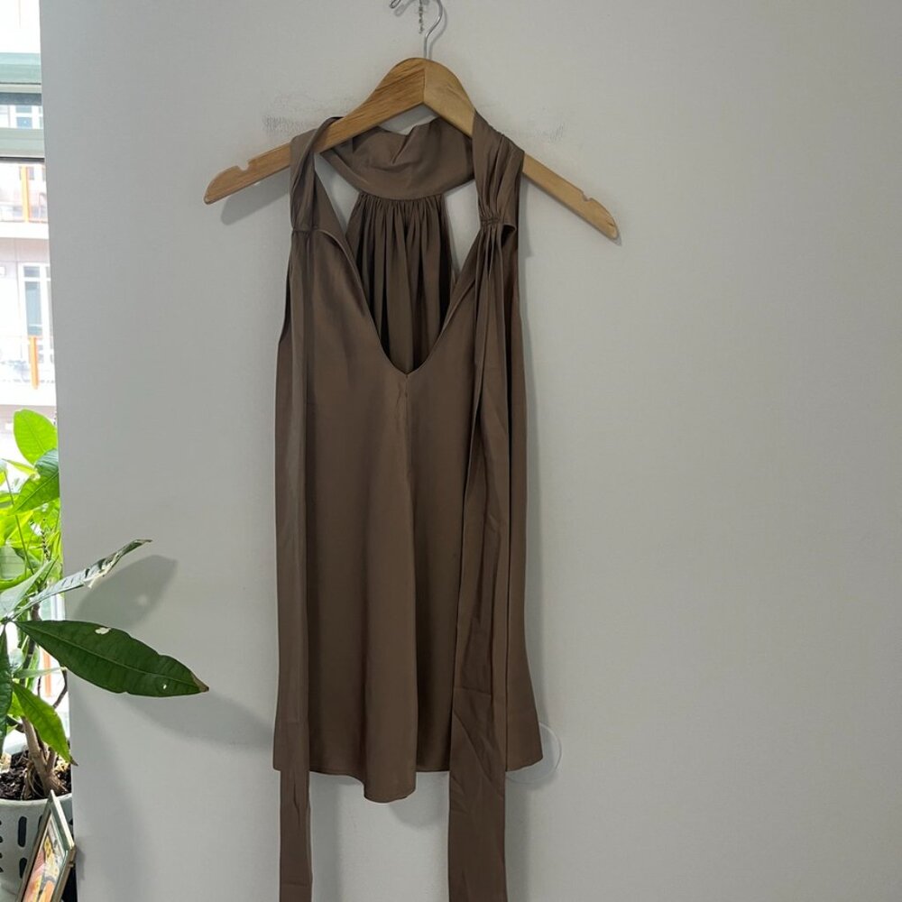 Ramy Brook Brown Silk Halter Tank Size XS - Picture 4 of 7